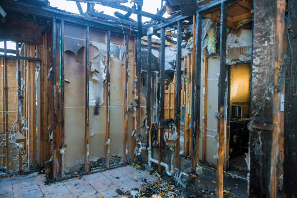 Professional Fire Damage Repair technician working in Utica, OH